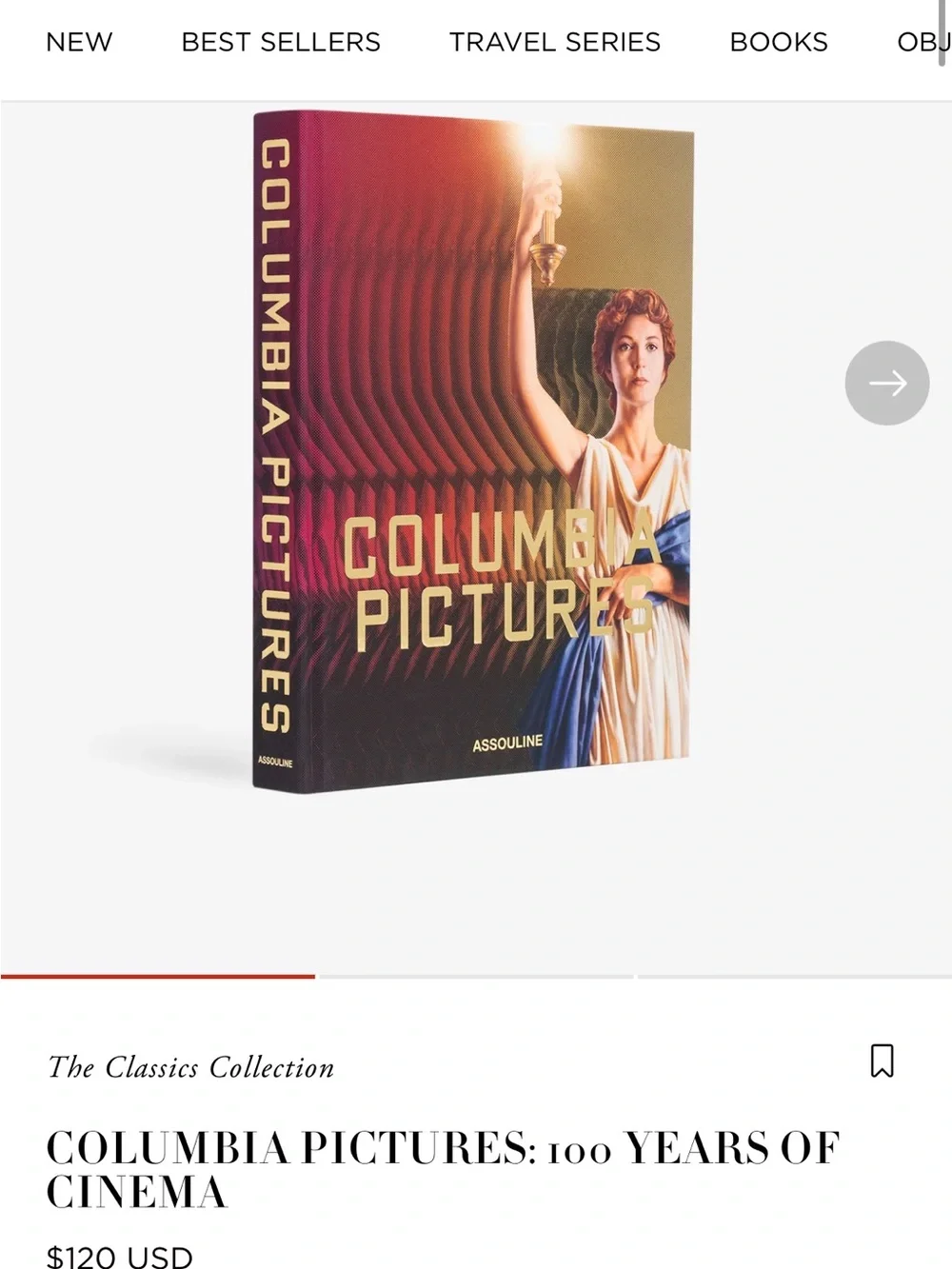 Assouline Columbia Pictures Coffee Table Book